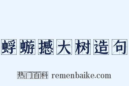 蜉蝣撼大树造句是什么意思的图片